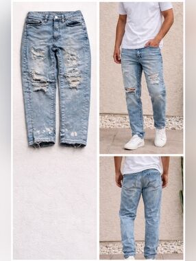 Rue21 Light Wash Distressed Jeans – Ripped Detail, Worn-In Look